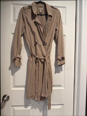 Taupe Trench With Belt